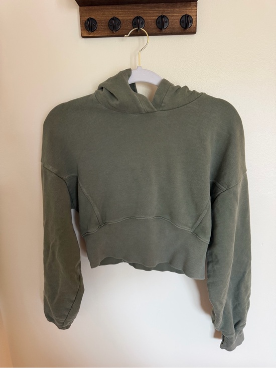 Offline Tops - Aerie Offline Green Cropped Hoodie